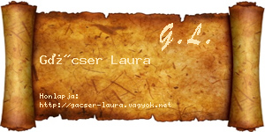 Gácser Laura névjegykártya